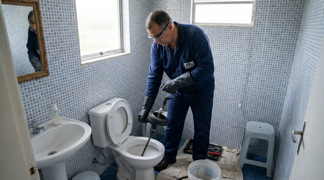 Desentupimento de vaso profissional em Porto Seguro‑BA